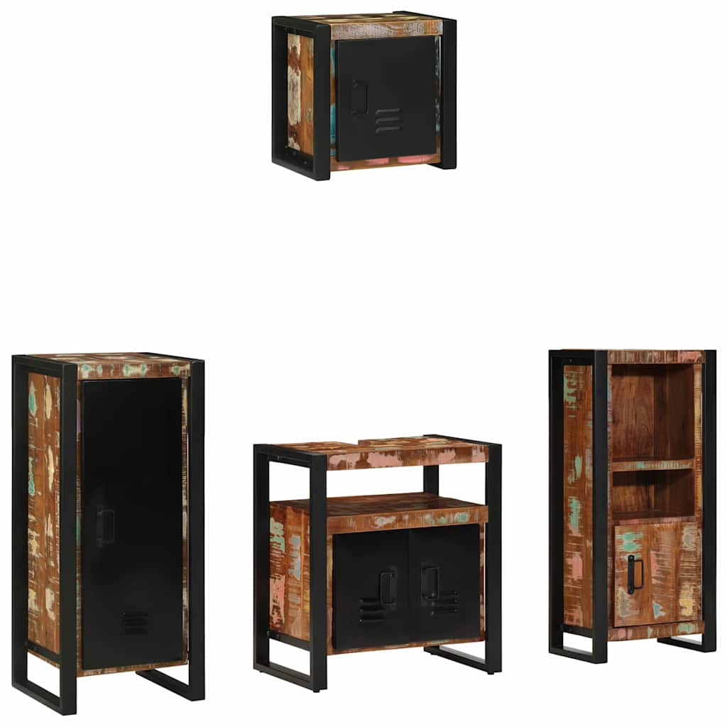 Set namještaja za kupaonicu 4 pcs Čvrsto drvo iz reciklaže