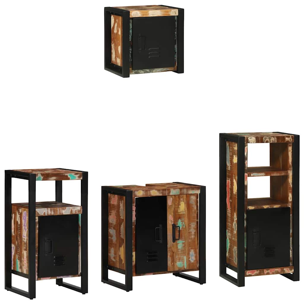 Set namještaja za kupaonicu 4 pcs Čvrsto drvo iz reciklaže