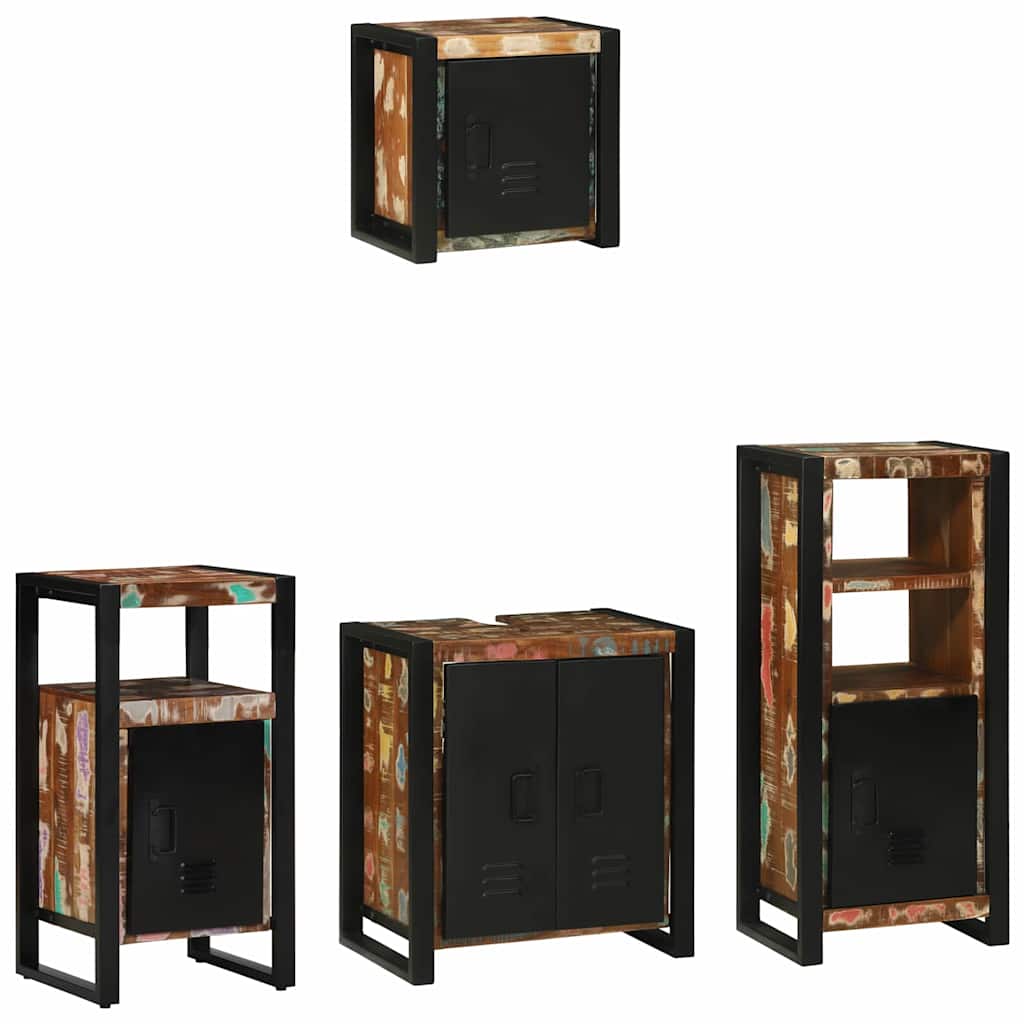 Set namještaja za kupaonicu 4 pcs Čvrsto drvo iz reciklaže