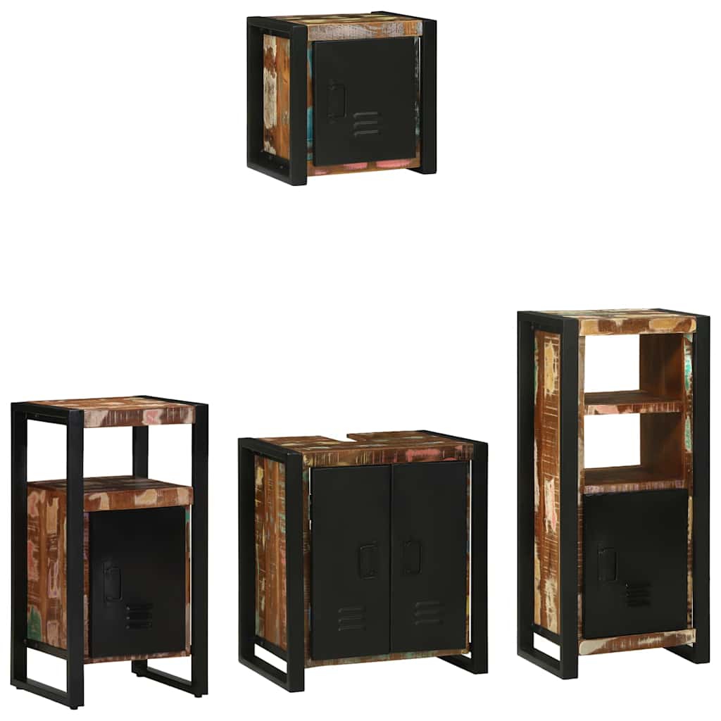Set namještaja za kupaonicu 4 pcs Čvrsto drvo iz reciklaže
