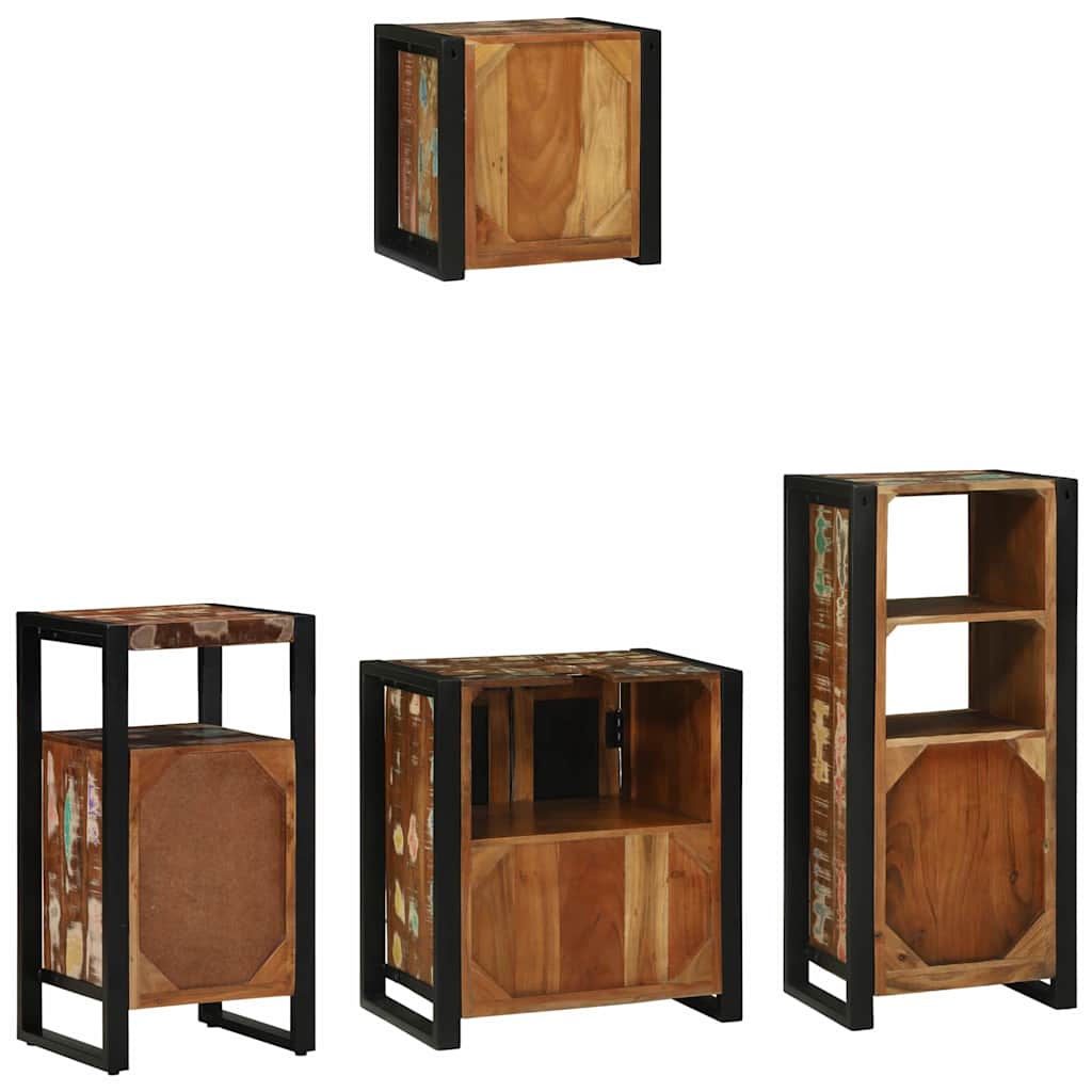 Set namještaja za kupaonicu 4 pcs Čvrsto drvo iz reciklaže