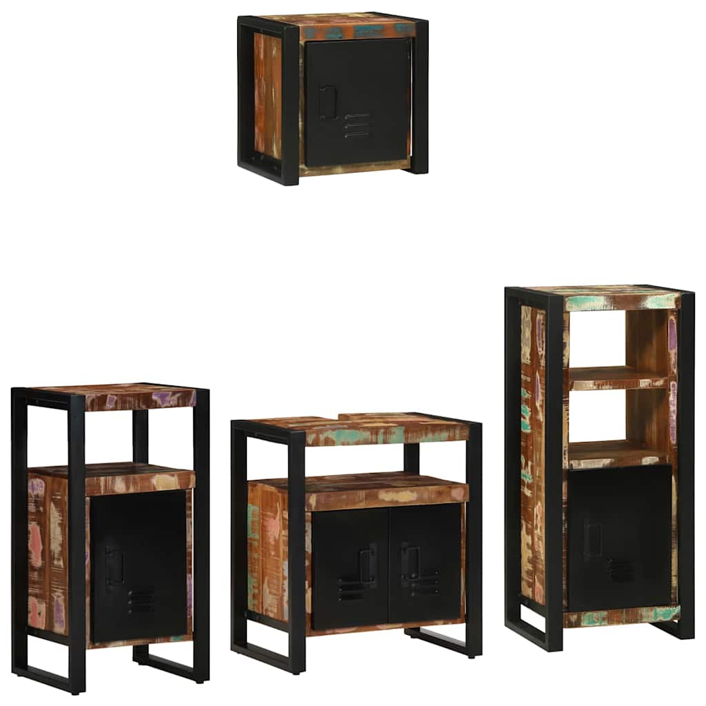 Set namještaja za kupaonicu 4 pcs Čvrsto drvo iz reciklaže