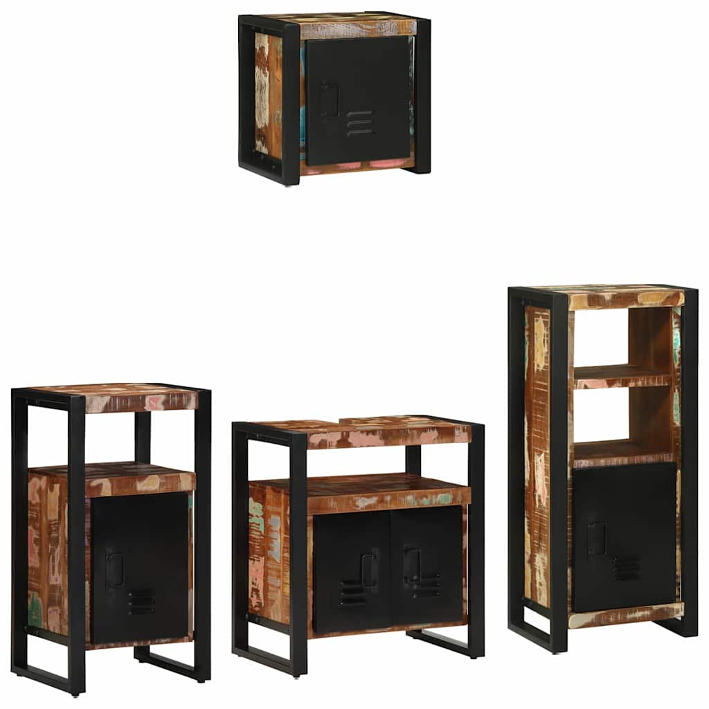 Set namještaja za kupaonicu 4 pcs Čvrsto drvo iz reciklaže
