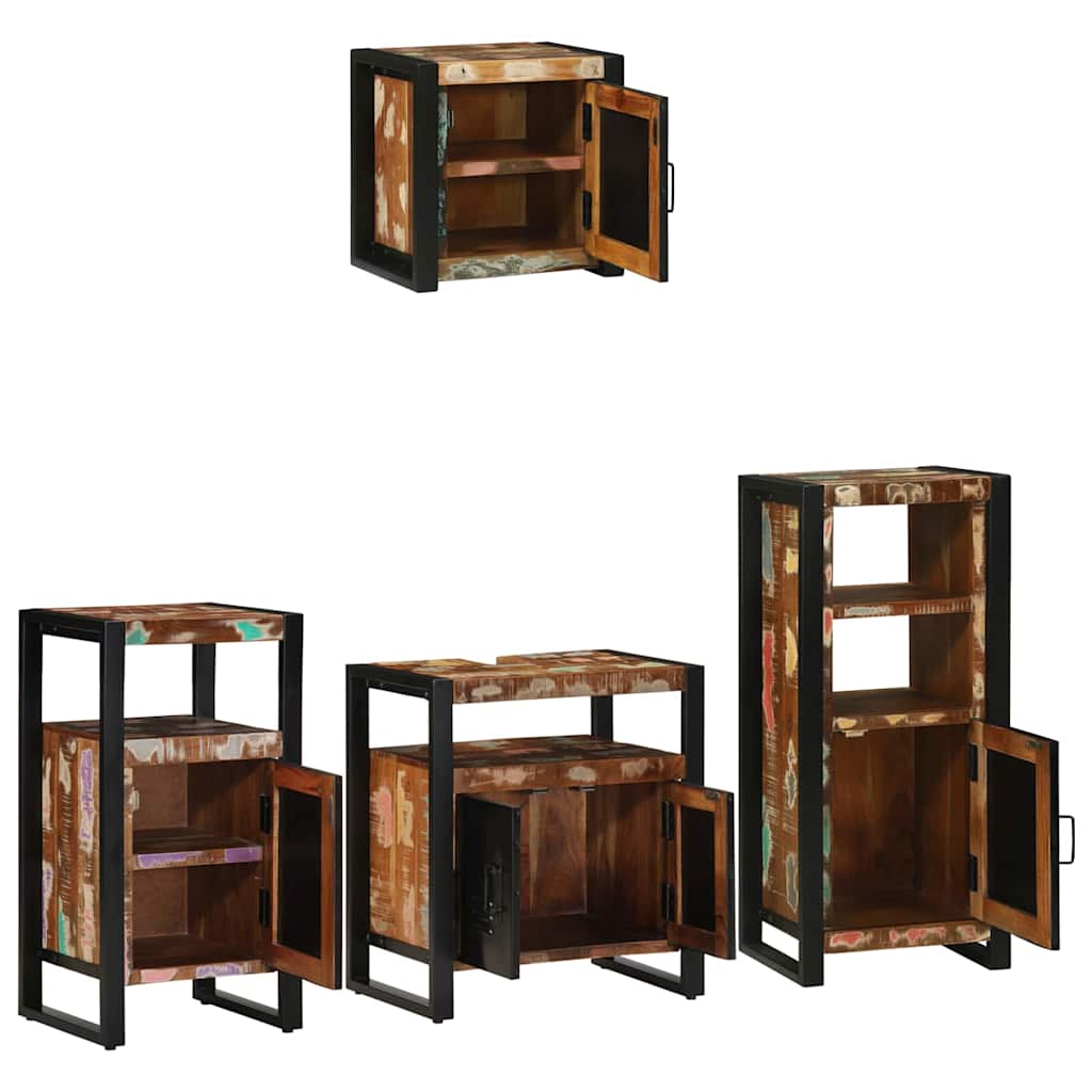 Set namještaja za kupaonicu 4 pcs Čvrsto drvo iz reciklaže