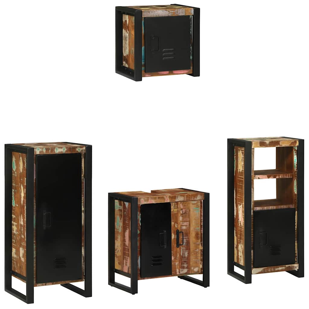 Set namještaja za kupaonicu 4 pcs Čvrsto drvo iz reciklaže