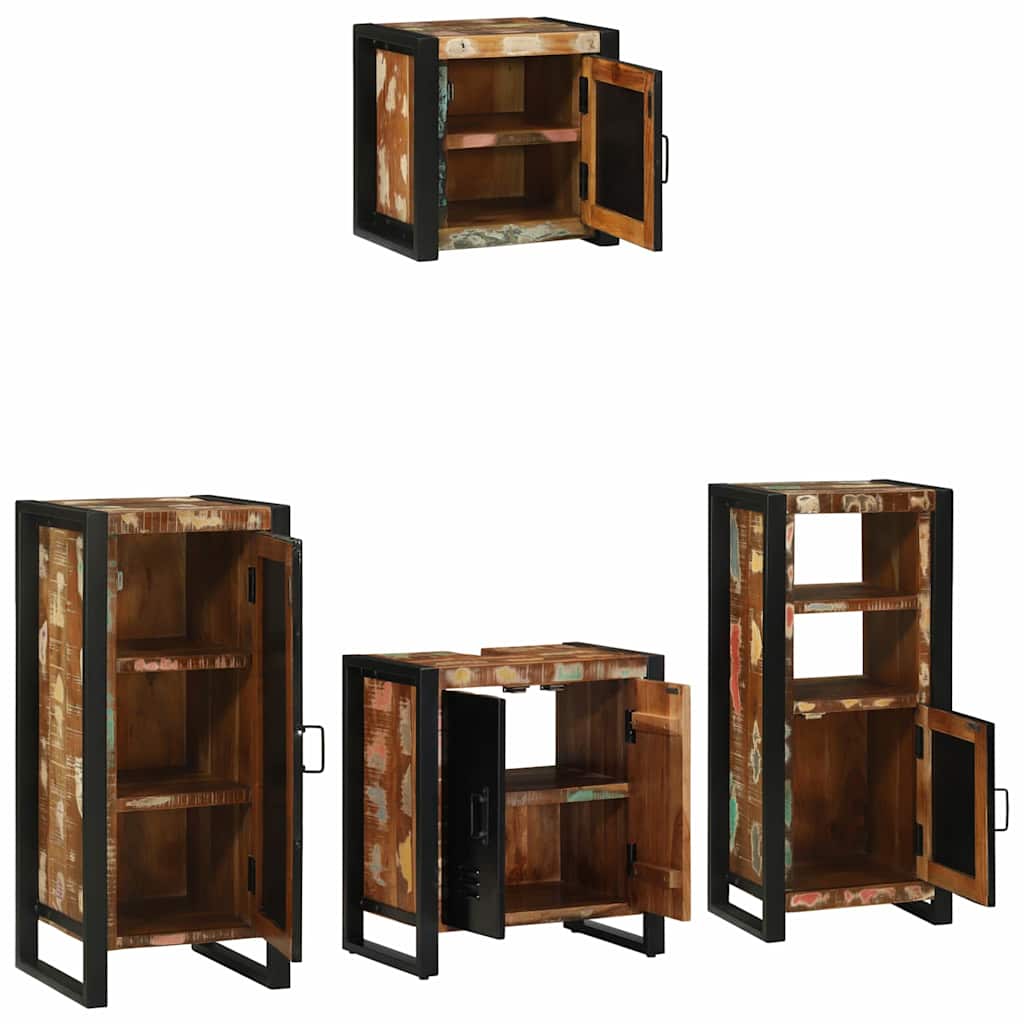 Set namještaja za kupaonicu 4 pcs Čvrsto drvo iz reciklaže