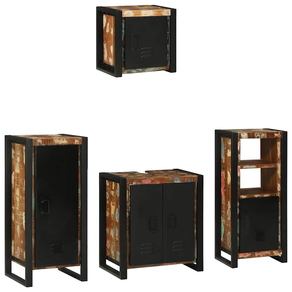 Set namještaja za kupaonicu 4 pcs Čvrsto drvo iz reciklaže