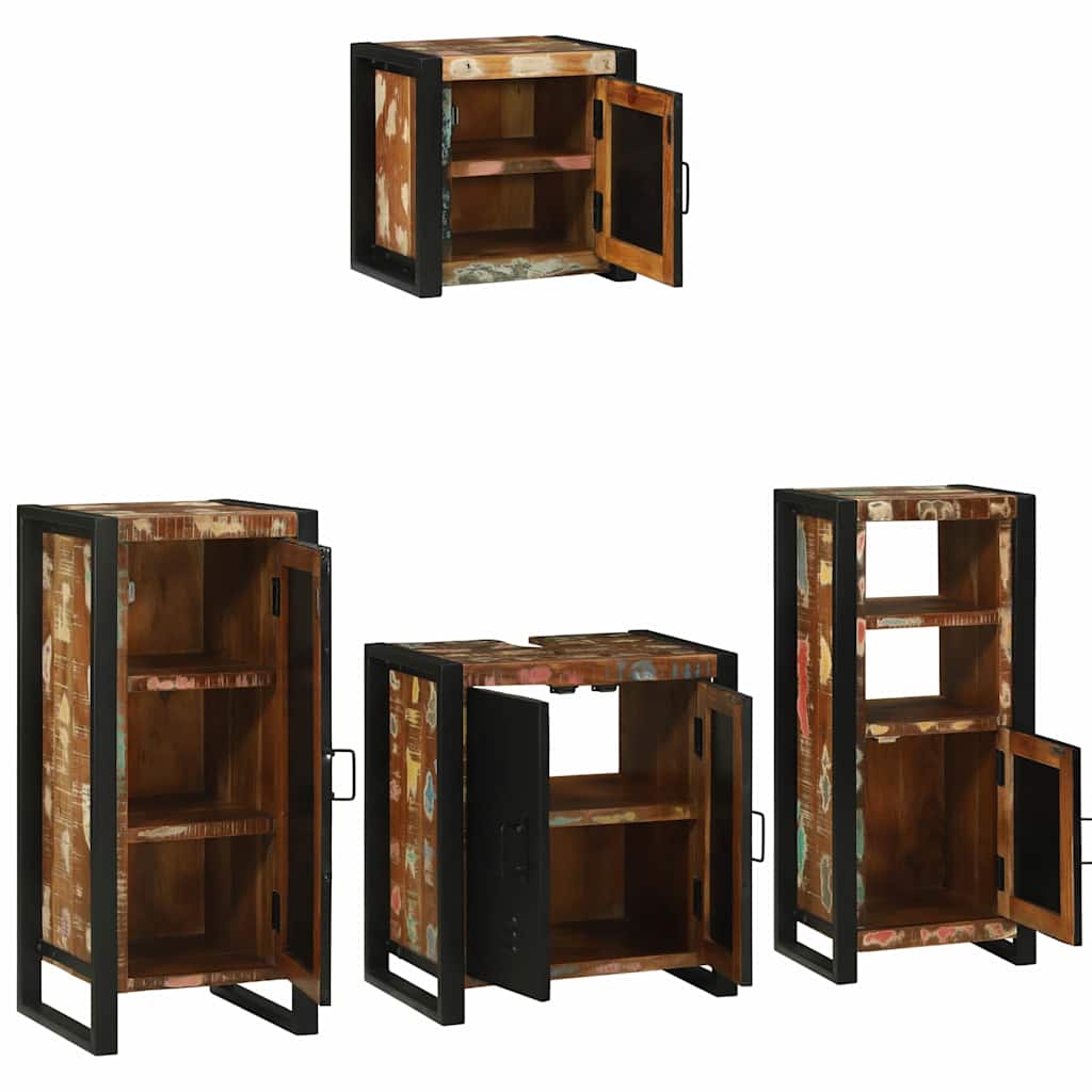 Set namještaja za kupaonicu 4 pcs Čvrsto drvo iz reciklaže