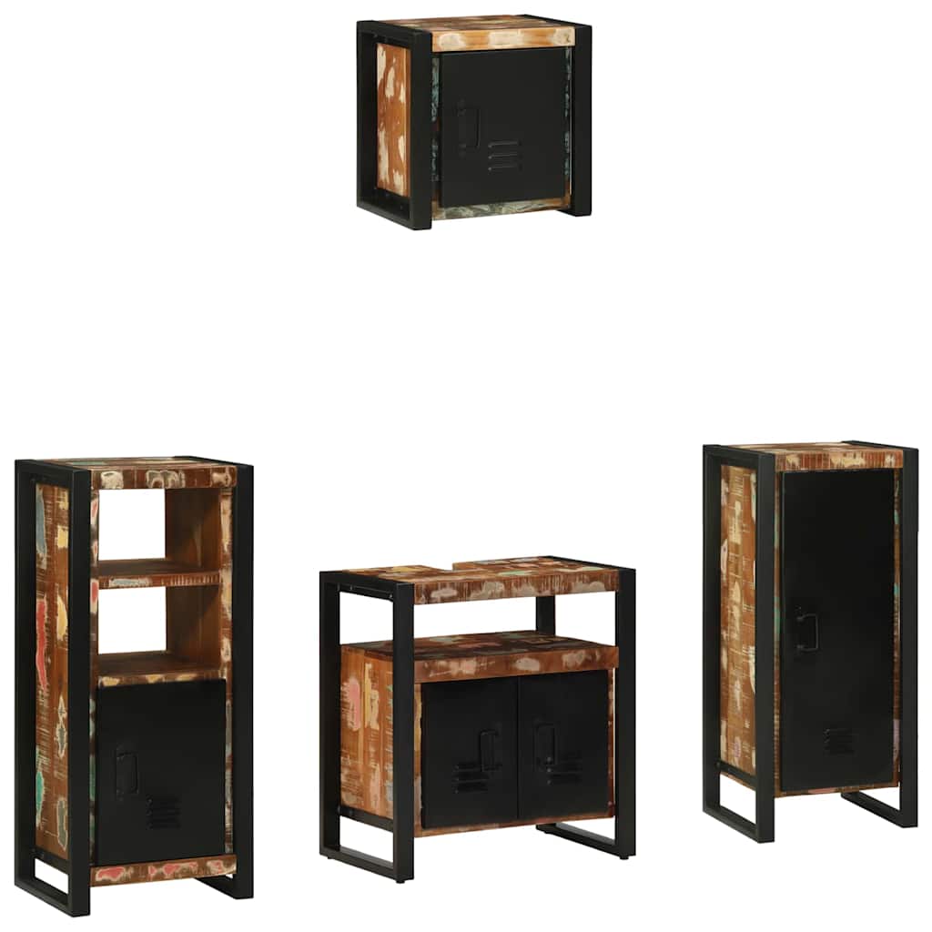 Set namještaja za kupaonicu 4 pcs Čvrsto drvo iz reciklaže
