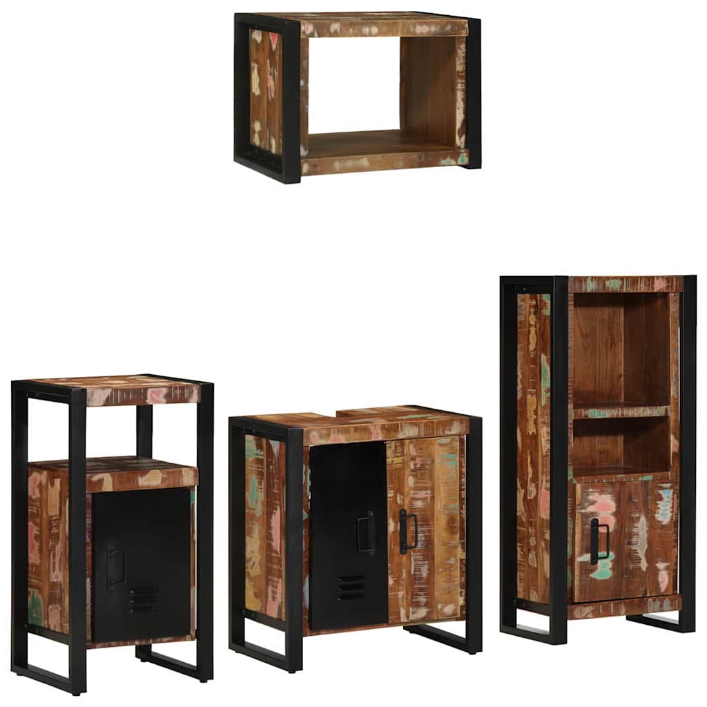 Set namještaja za kupaonicu 4 pcs Čvrsto drvo iz reciklaže