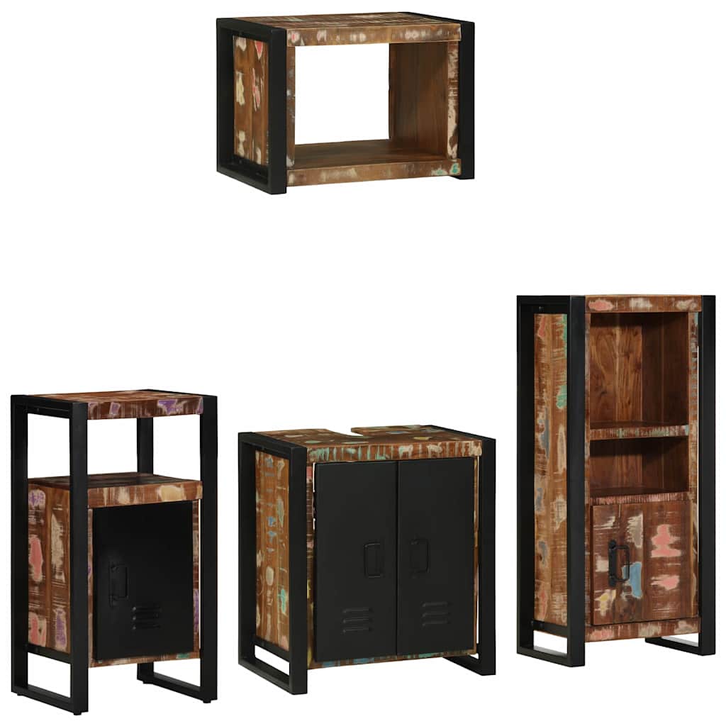 Set namještaja za kupaonicu 4 pcs Čvrsto drvo iz reciklaže