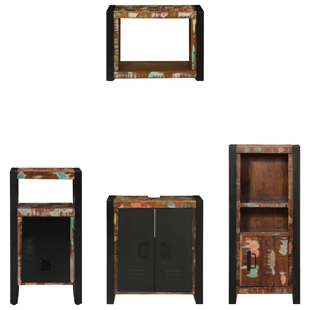 Set namještaja za kupaonicu 4 pcs Čvrsto drvo iz reciklaže