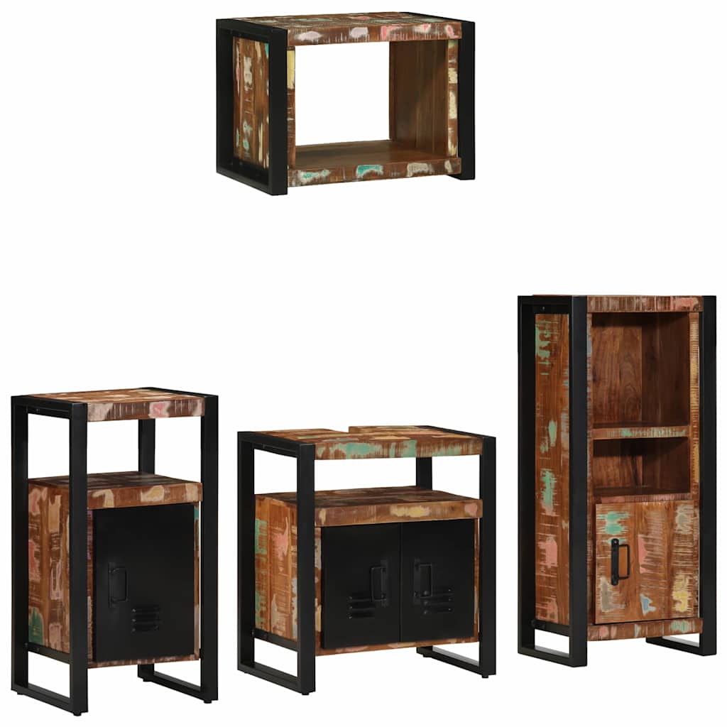 Set namještaja za kupaonicu 4 pcs Čvrsto drvo iz reciklaže