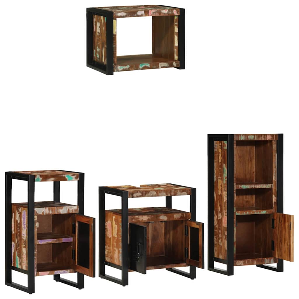 Set namještaja za kupaonicu 4 pcs Čvrsto drvo iz reciklaže
