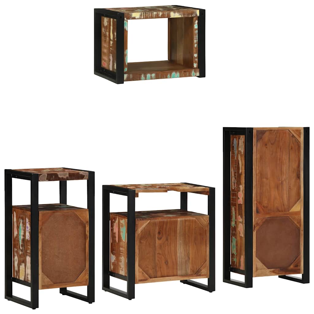 Set namještaja za kupaonicu 4 pcs Čvrsto drvo iz reciklaže