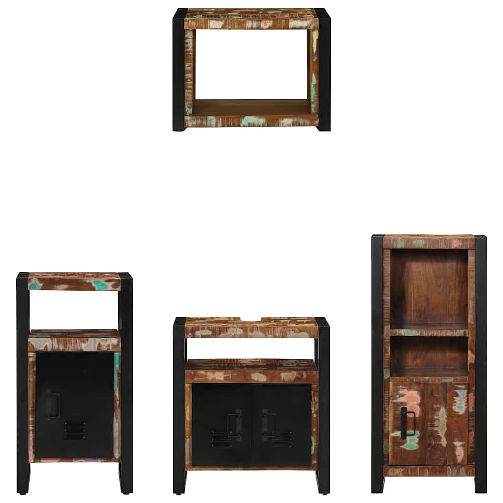 Set namještaja za kupaonicu 4 pcs Čvrsto drvo iz reciklaže