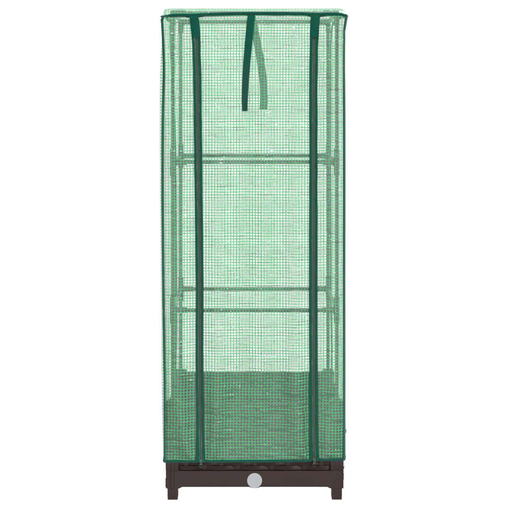 Povišena gredica s pokrovom za staklenik 40 x 40 x 123 cm