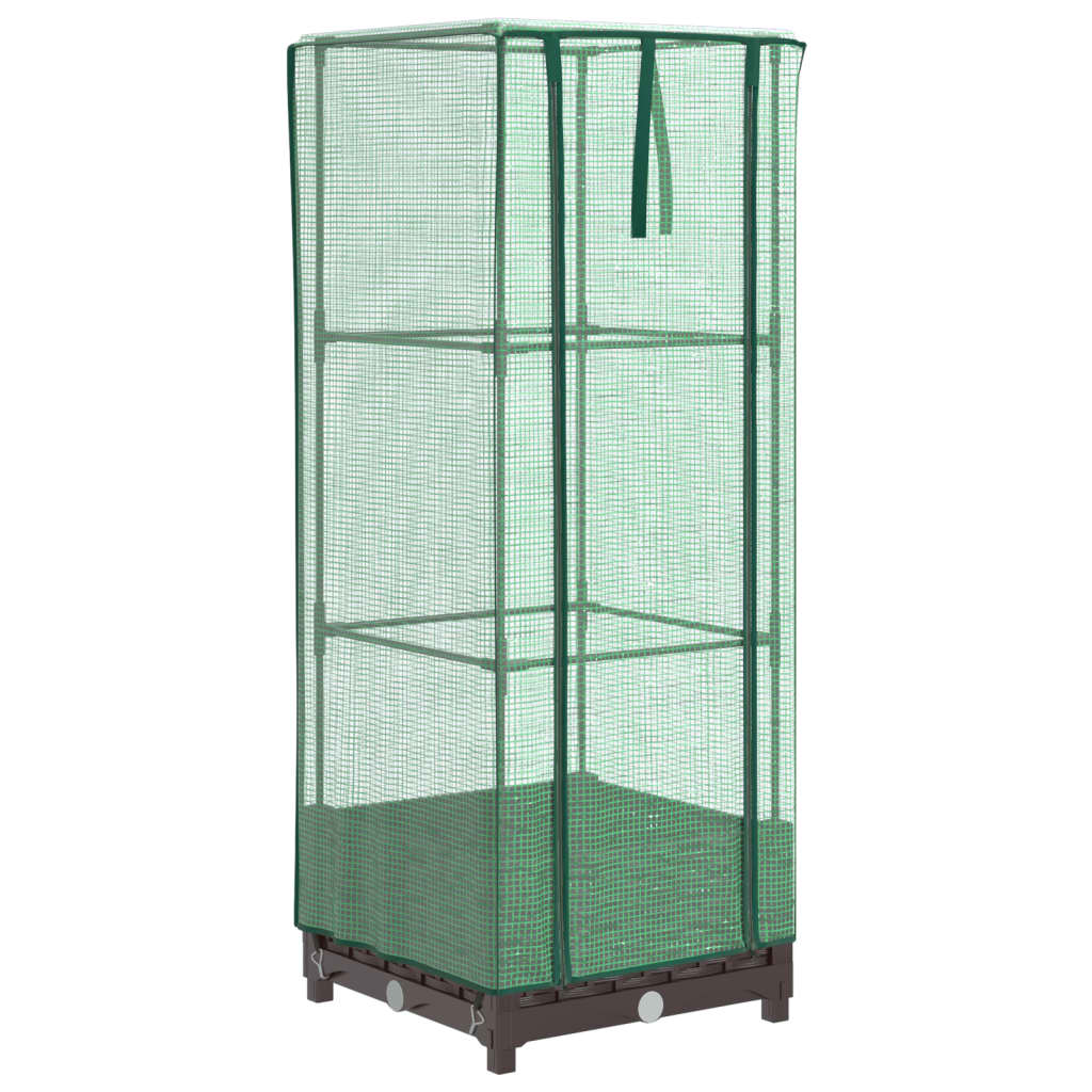 Povišena gredica s pokrovom za staklenik 40 x 40 x 123 cm