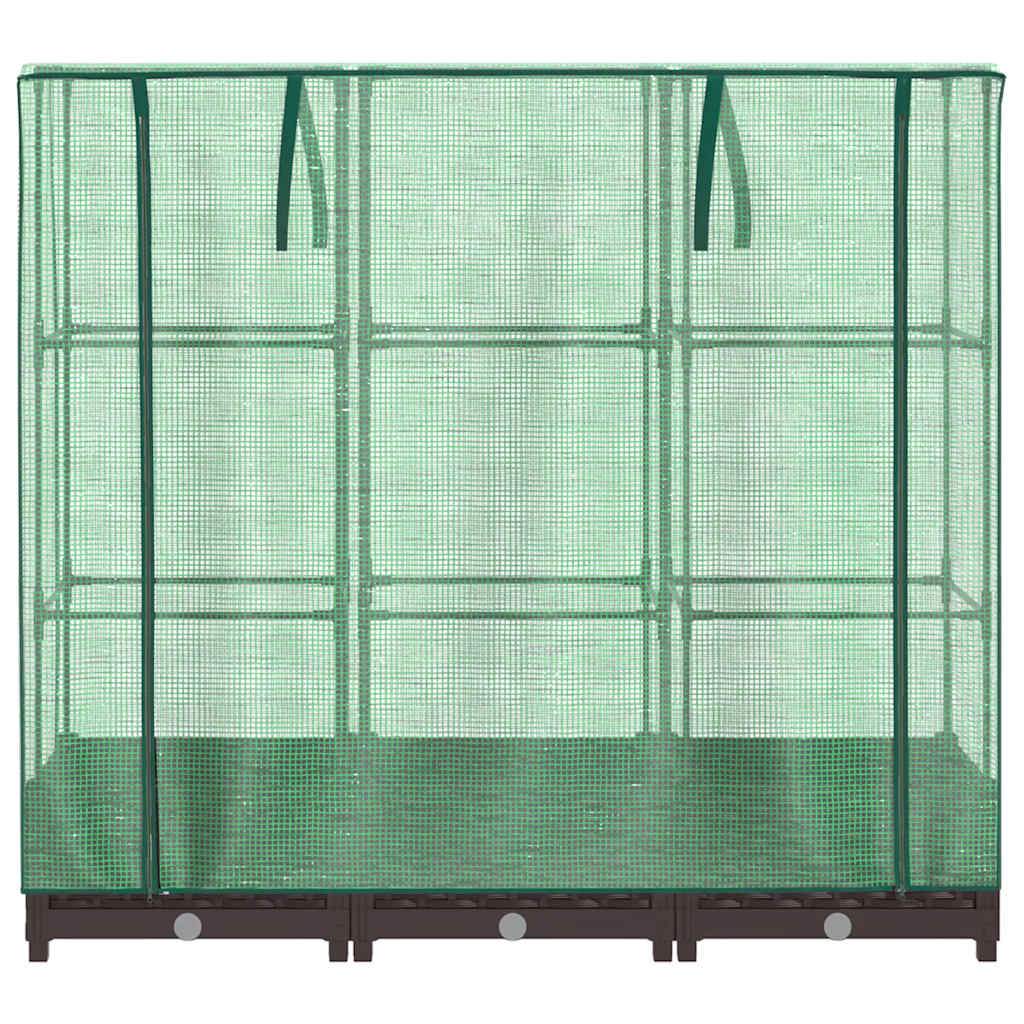 Povišena gredica s pokrovom za staklenik 120 x 40 x 123 cm