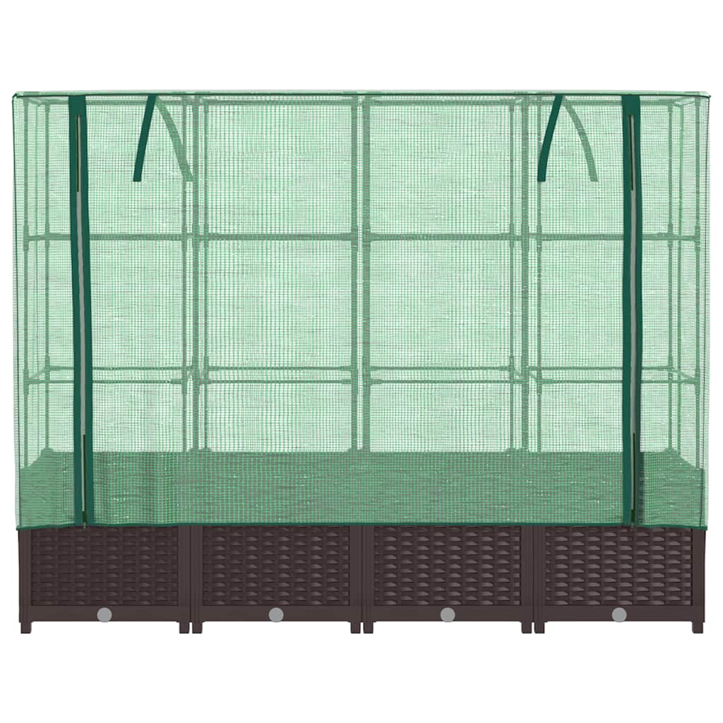 Povišena gredica s pokrovom za staklenik 160 x 40 x 138 cm