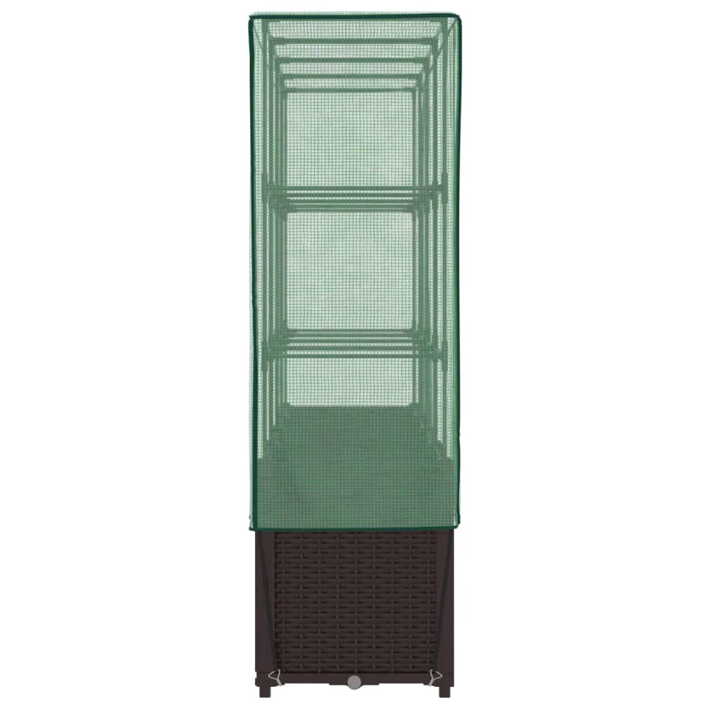 Povišena gredica s pokrovom za staklenik 160 x 40 x 153 cm