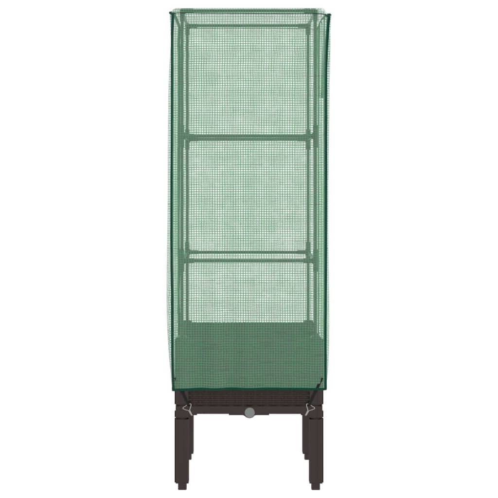 Povišena gredica s pokrovom za staklenik 40 x 40 x 140 cm