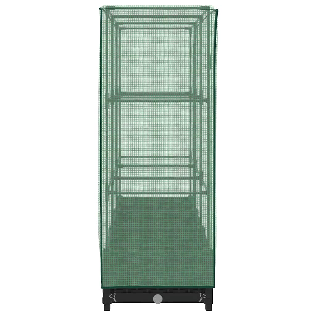 Povišena gredica s pokrovom za staklenik izgled ratana 120x40x123 cm