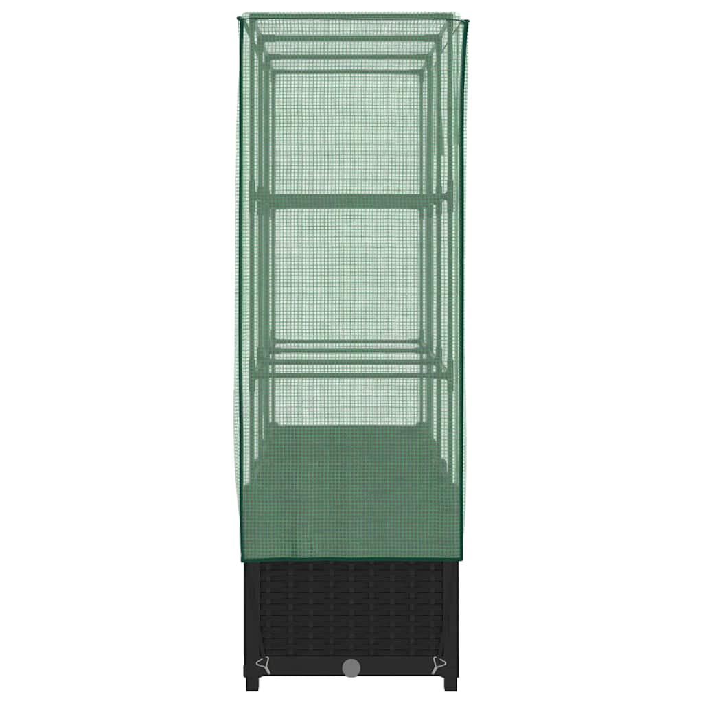 Povišena gredica s pokrovom za staklenik 120 x 40 x 138 cm