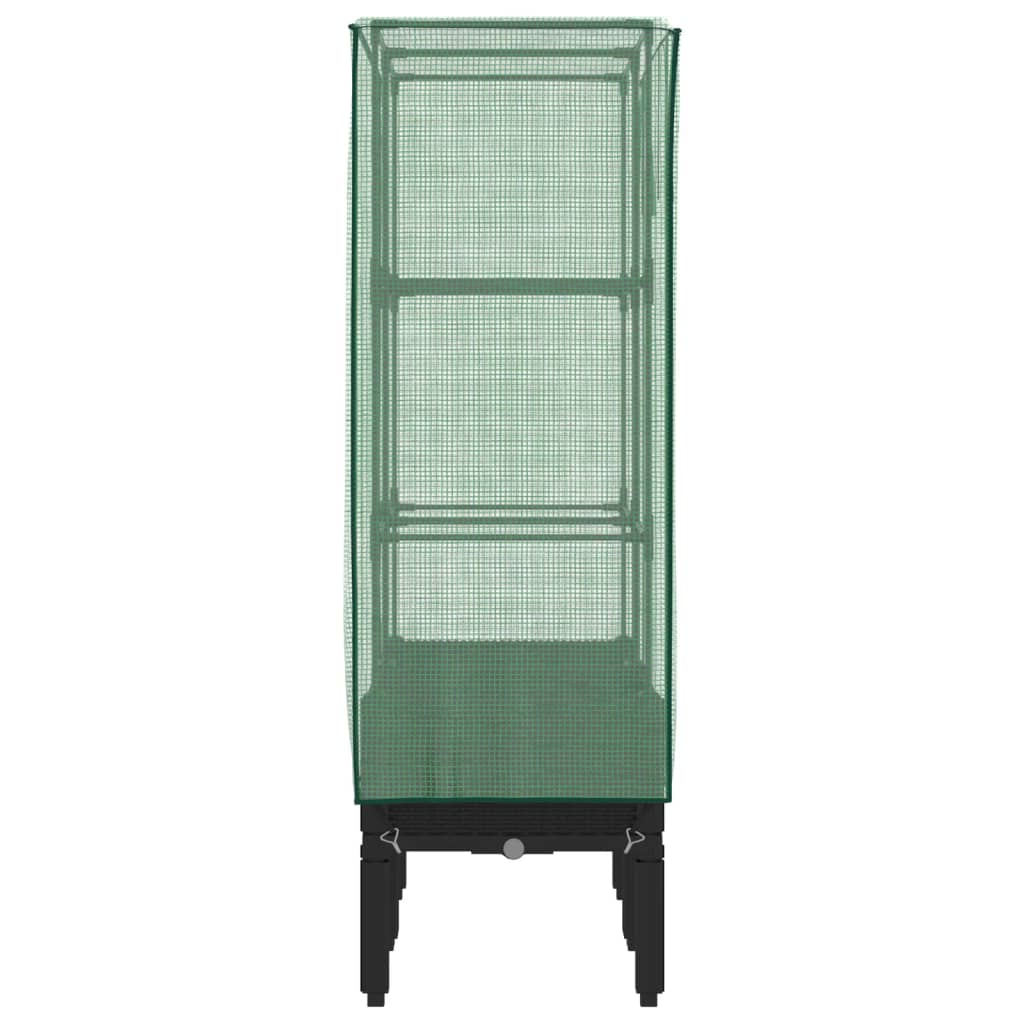 Povišena gredica s pokrovom za staklenik 80 x 40 x 140 cm