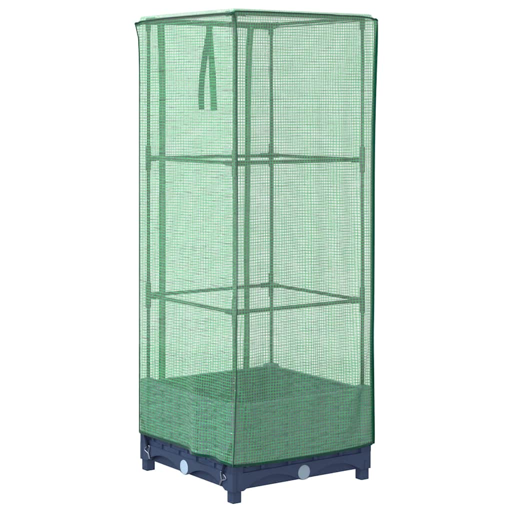 Povišena gredica s pokrovom za staklenik 40 x 40 x 123 cm