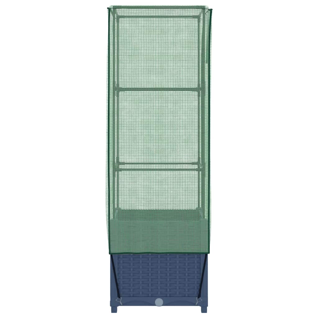 Povišena gredica s pokrovom za staklenik 40 x 40 x 139 cm