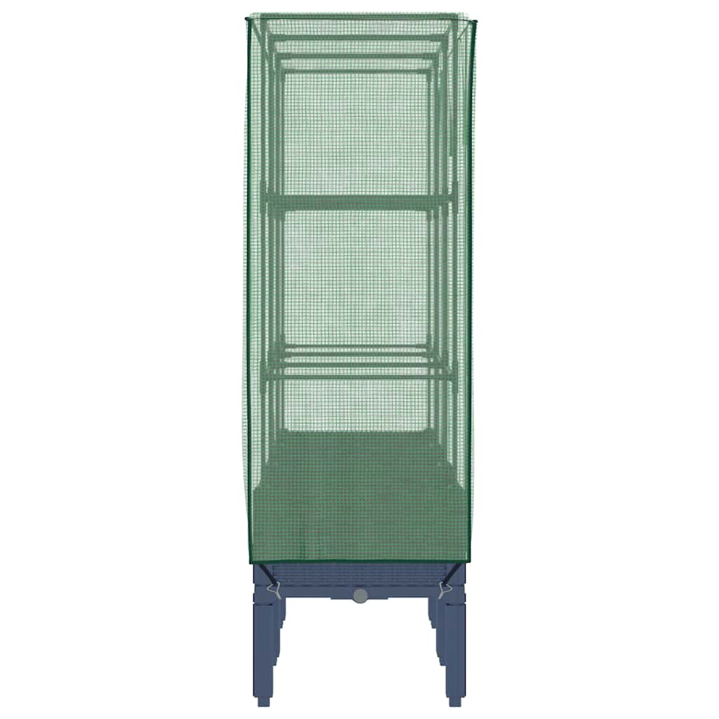 Povišena gredica s pokrovom za staklenik 120 x 40 x 140 cm