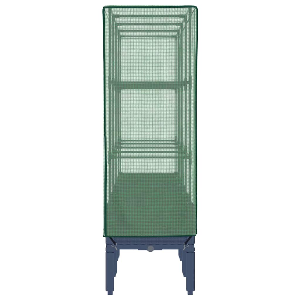 Povišena gredica s pokrovom za staklenik 160 x 40 x 140 cm