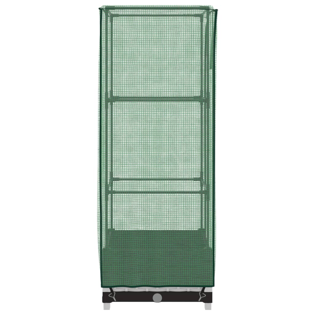 Povišena gredica s pokrovom za staklenik 40 x 40 x 123 cm