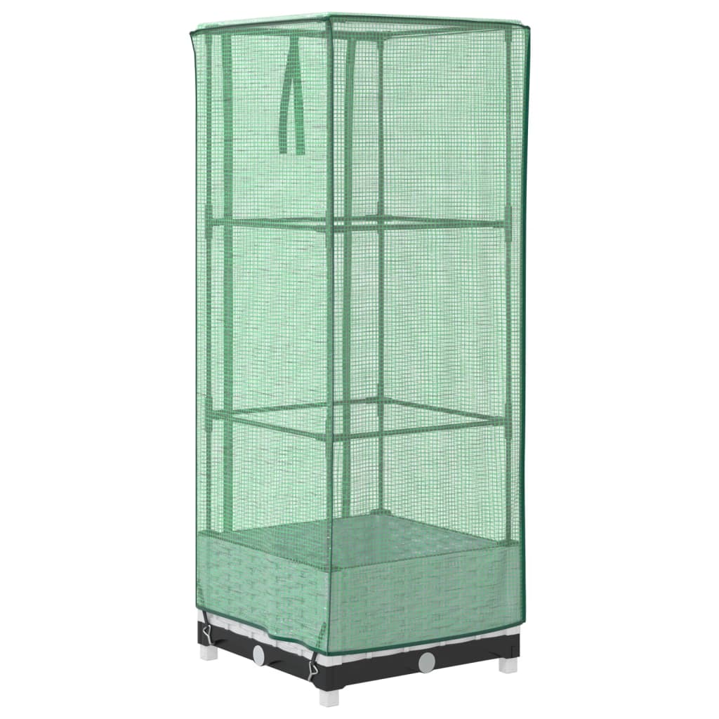 Povišena gredica s pokrovom za staklenik 40 x 40 x 123 cm