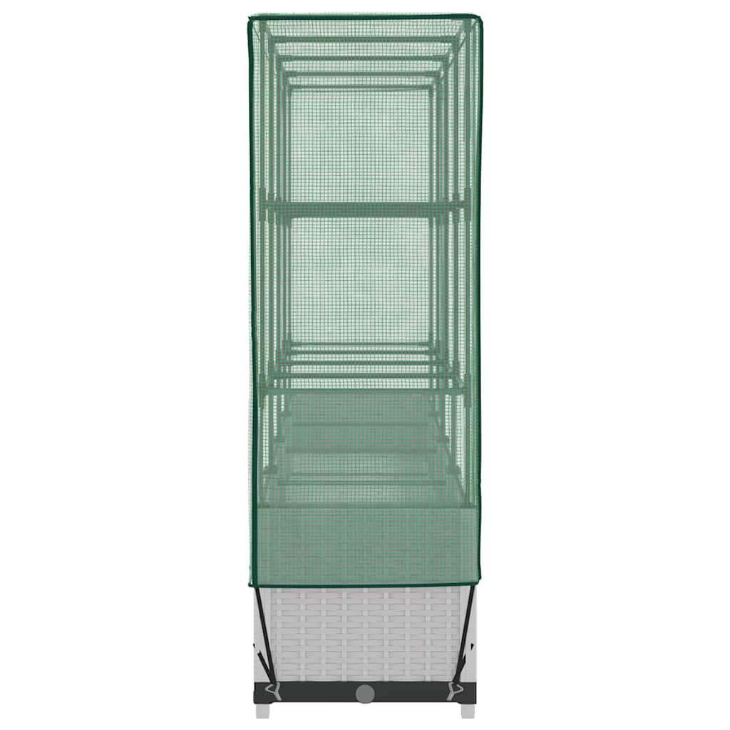 Povišena gredica s pokrovom za staklenik 160 x 40 x 138 cm