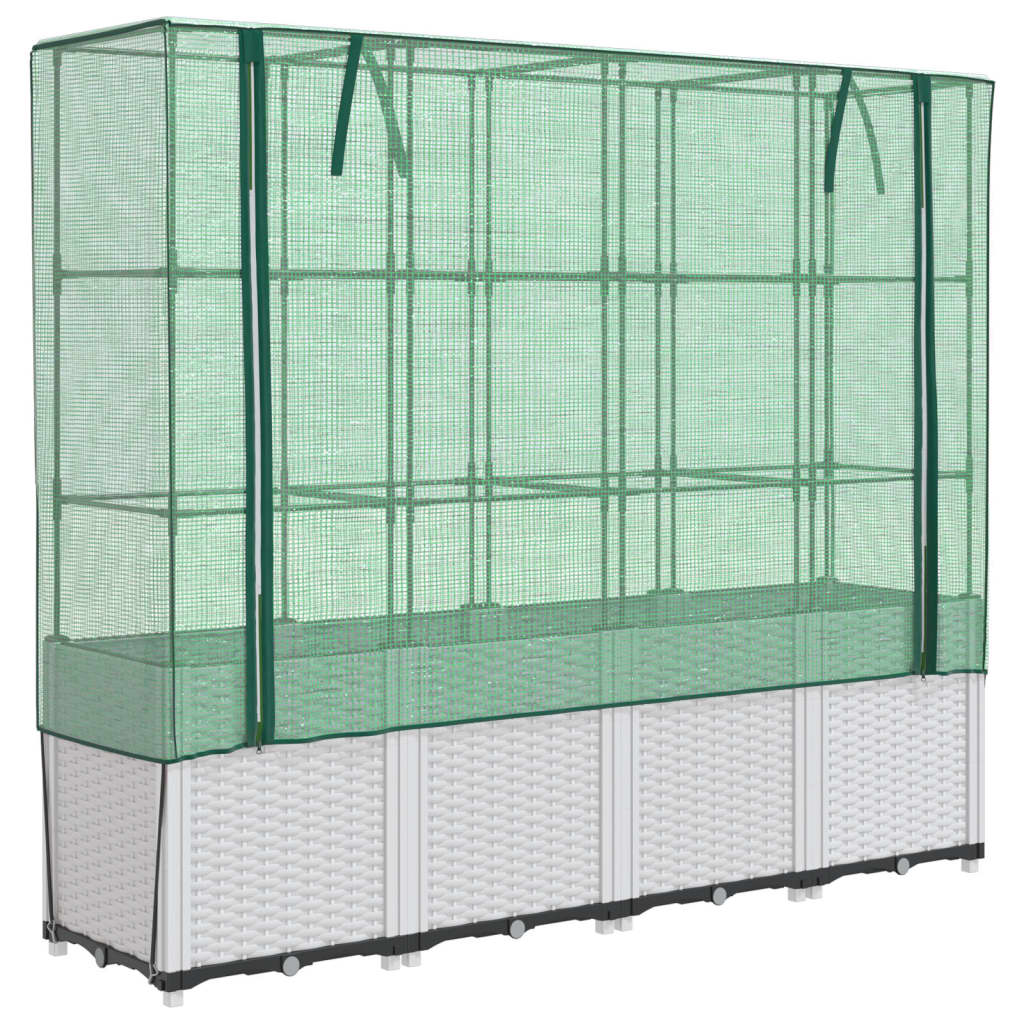 Povišena gredica s pokrovom za staklenik 160 x 40 x 153 cm