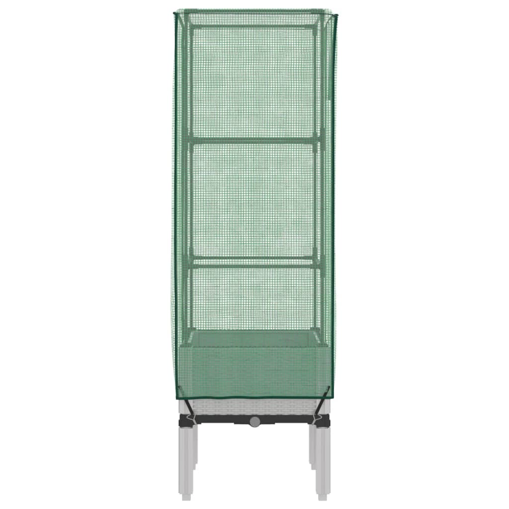 Povišena gredica s pokrovom za staklenik 40 x 40 x 140 cm