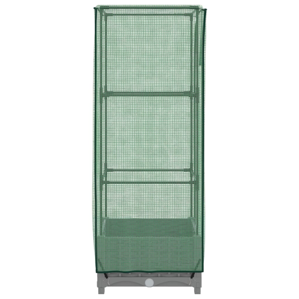 Povišena gredica s pokrovom za staklenik 40 x 40 x 123 cm