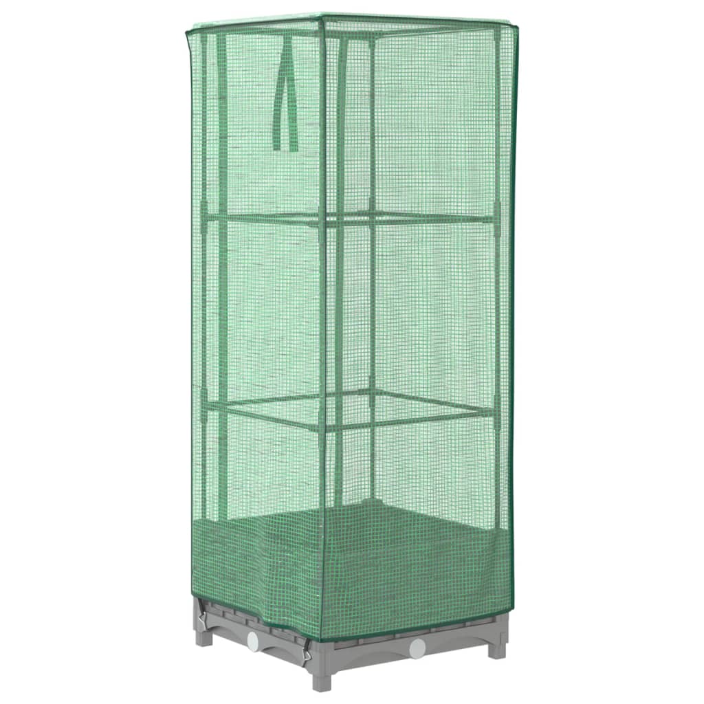 Povišena gredica s pokrovom za staklenik 40 x 40 x 123 cm