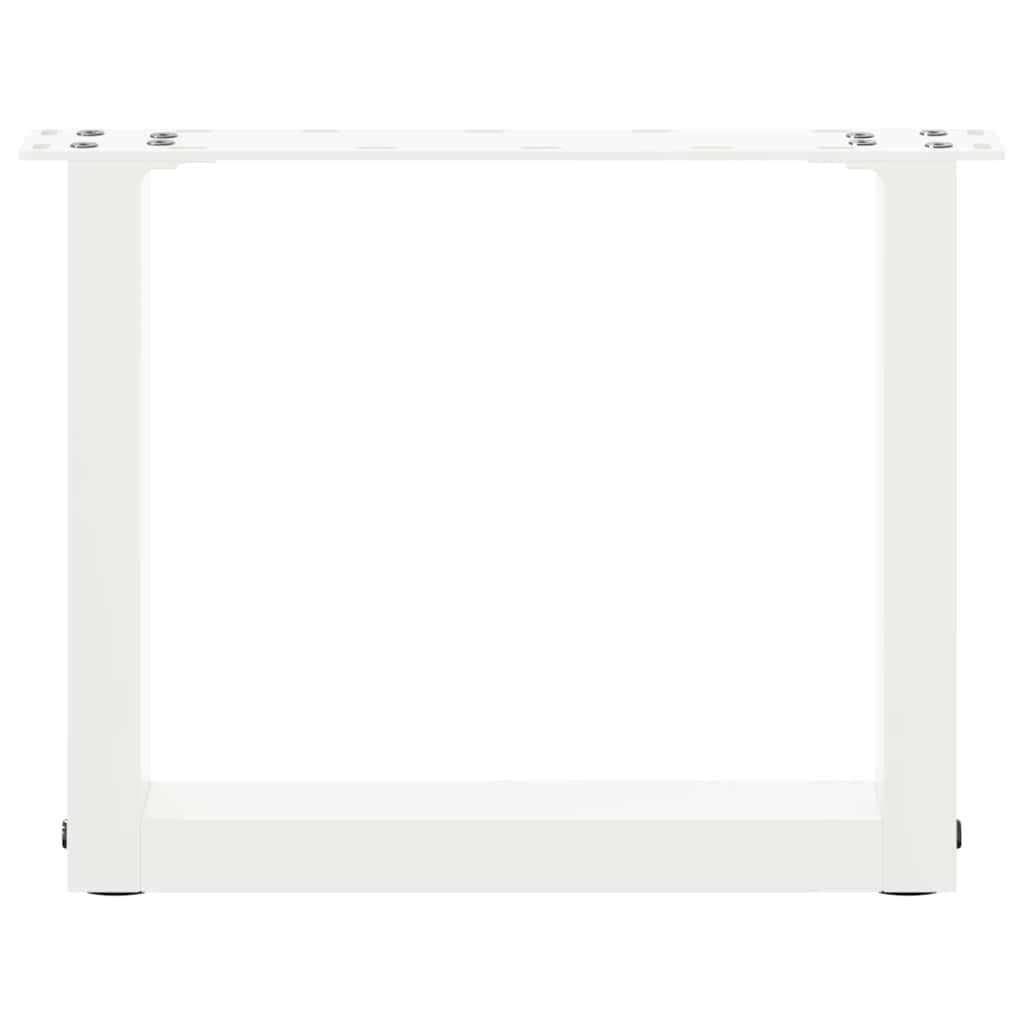 Noge za klub stolić U-oblik 2 kom Bijele 40 x (30-31) cm Čelik