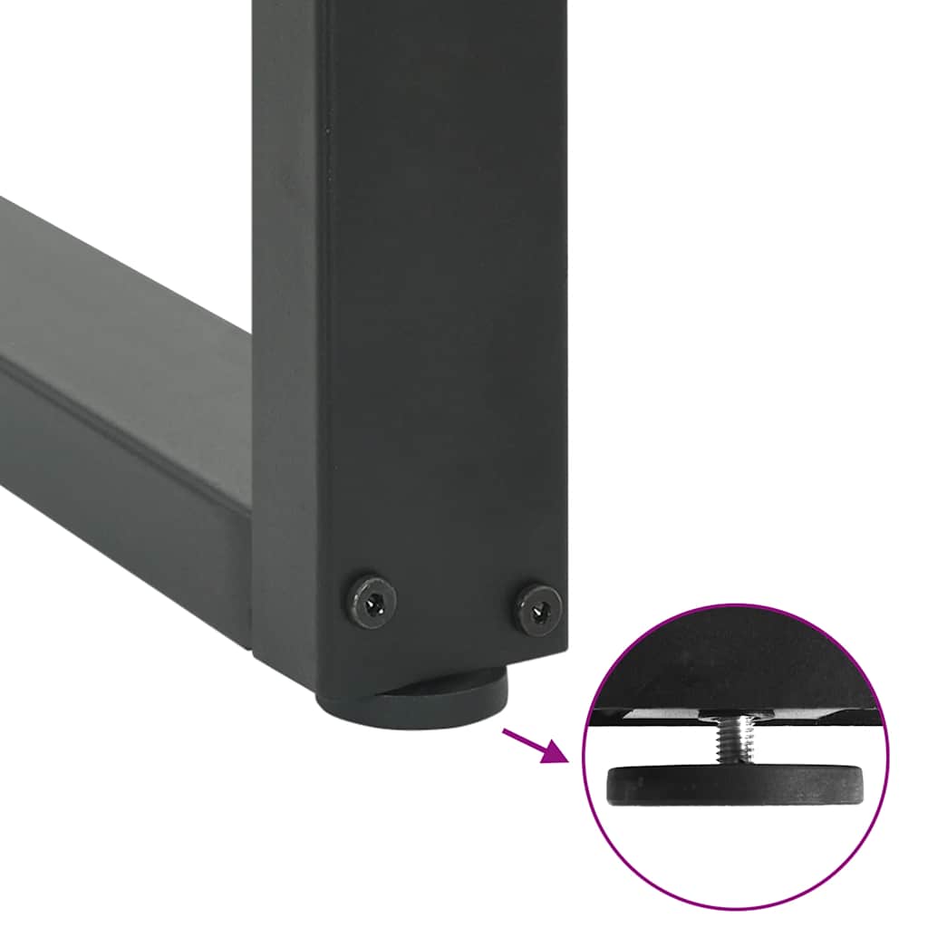 Noge za klub stolić U-oblik 2 kom antracit 60 x (30-31) cm čelik