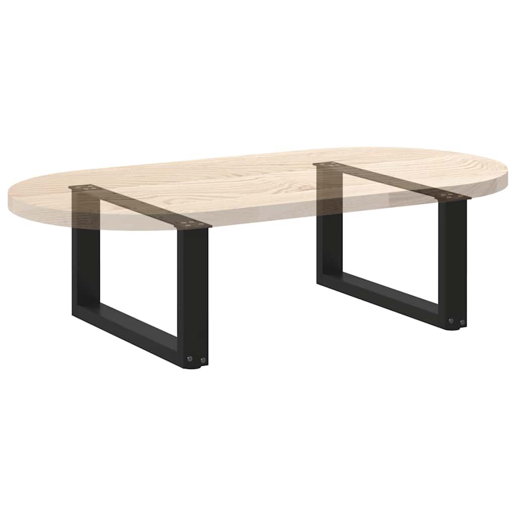 Noge za klub stolić U-oblik 2 kom Crne 70 x (30-31) cm Čelik