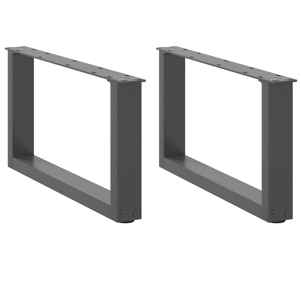 Noge za klub stolić U-oblik 2 kom antracit 70 x (30-31) cm čelik