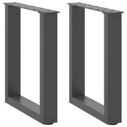 Noge za klub stolić U-oblik 2 kom antracit 28 x (42-43) cm čelik