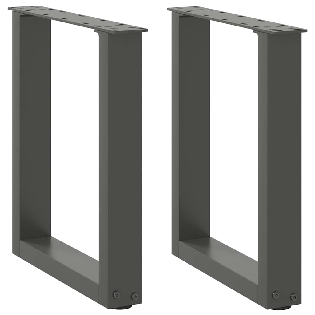 Noge za klub stolić U-oblik 2 kom antracit 38 x (42-43) cm čelik