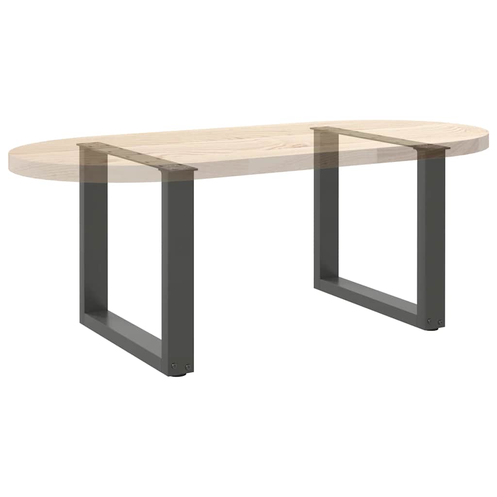 Noge za klub stolić U-oblik 2 kom antracit 50 x (42-43) cm čelik