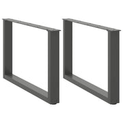 Noge za klub stolić U-oblik 2 kom antracit 60 x (42-43) cm čelik