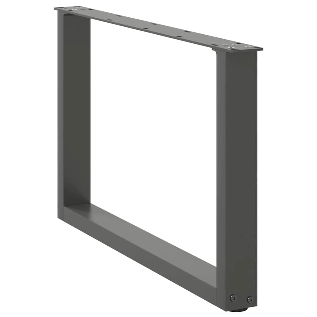 Noge za klub stolić U-oblik 2 kom antracit 60 x (42-43) cm čelik