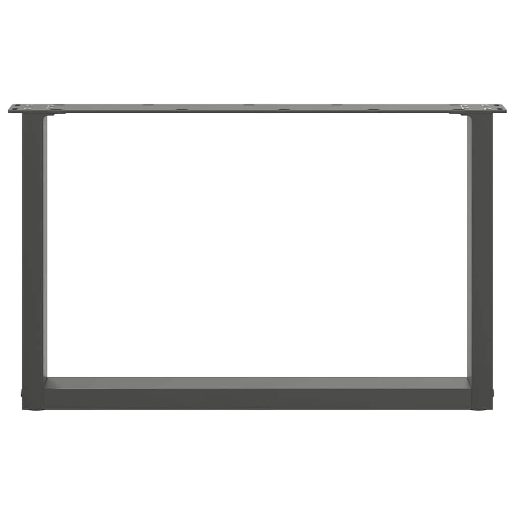 Noge za klub stolić U-oblik 2 kom antracit 60 x (42-43) cm čelik